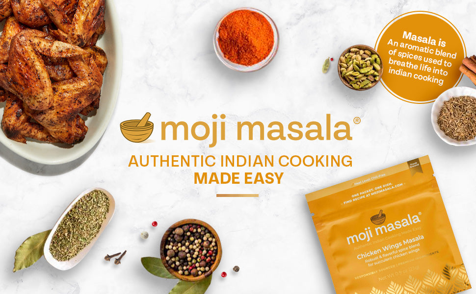 moji masala® Chicken Wings Masala – Bold Indian Spice Blend for Crispy & Flavorful Masala Wings