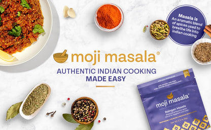 moji masala® Baingan Masala – Authentic Indian Spice Blend for Perfectly Spiced and Roasted Eggplant