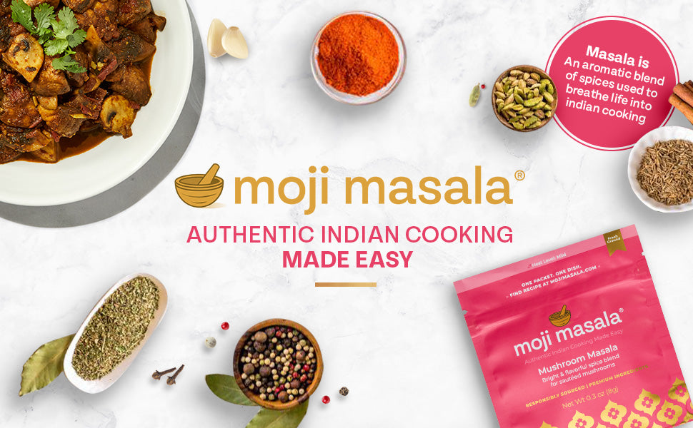 moji masala ® Mushroom Masala – Authentic Indian Spice Blend for Perfectly Spiced Mushrooms