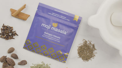 moji masala® Baingan Masala – Authentic Indian Spice Blend for Perfectly Spiced and Roasted Eggplant